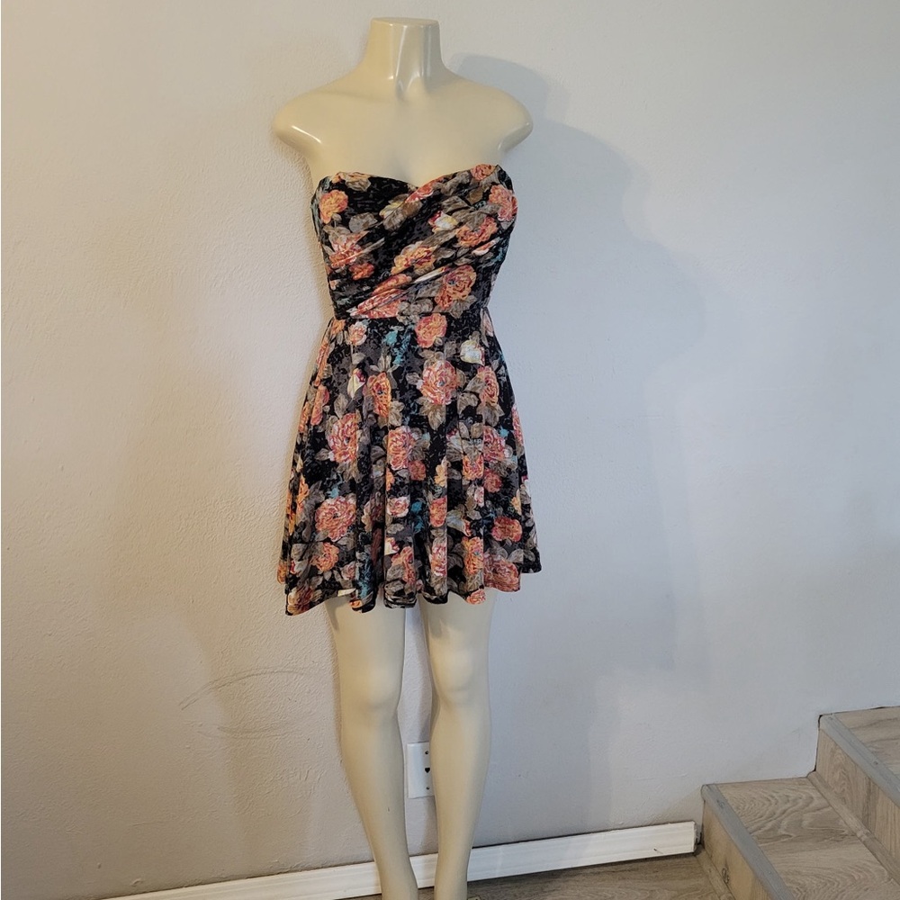 Floral Strapless Dress
